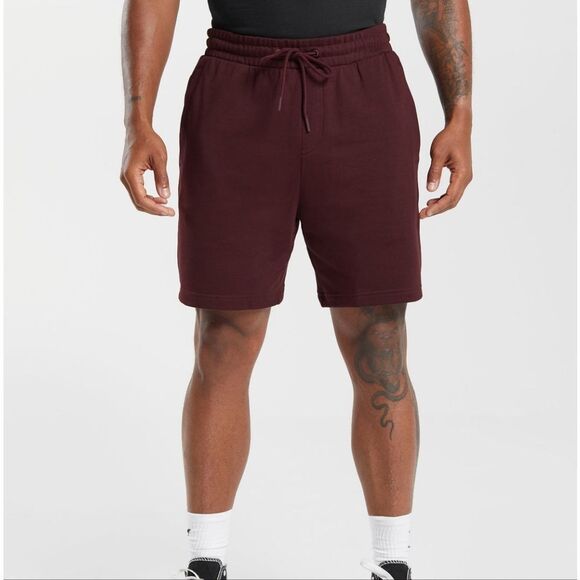 Gymshark Rest Day‎ Essentials Shorts Size Small Rich Maroon NWT in Packaging - Picture 1 of 8